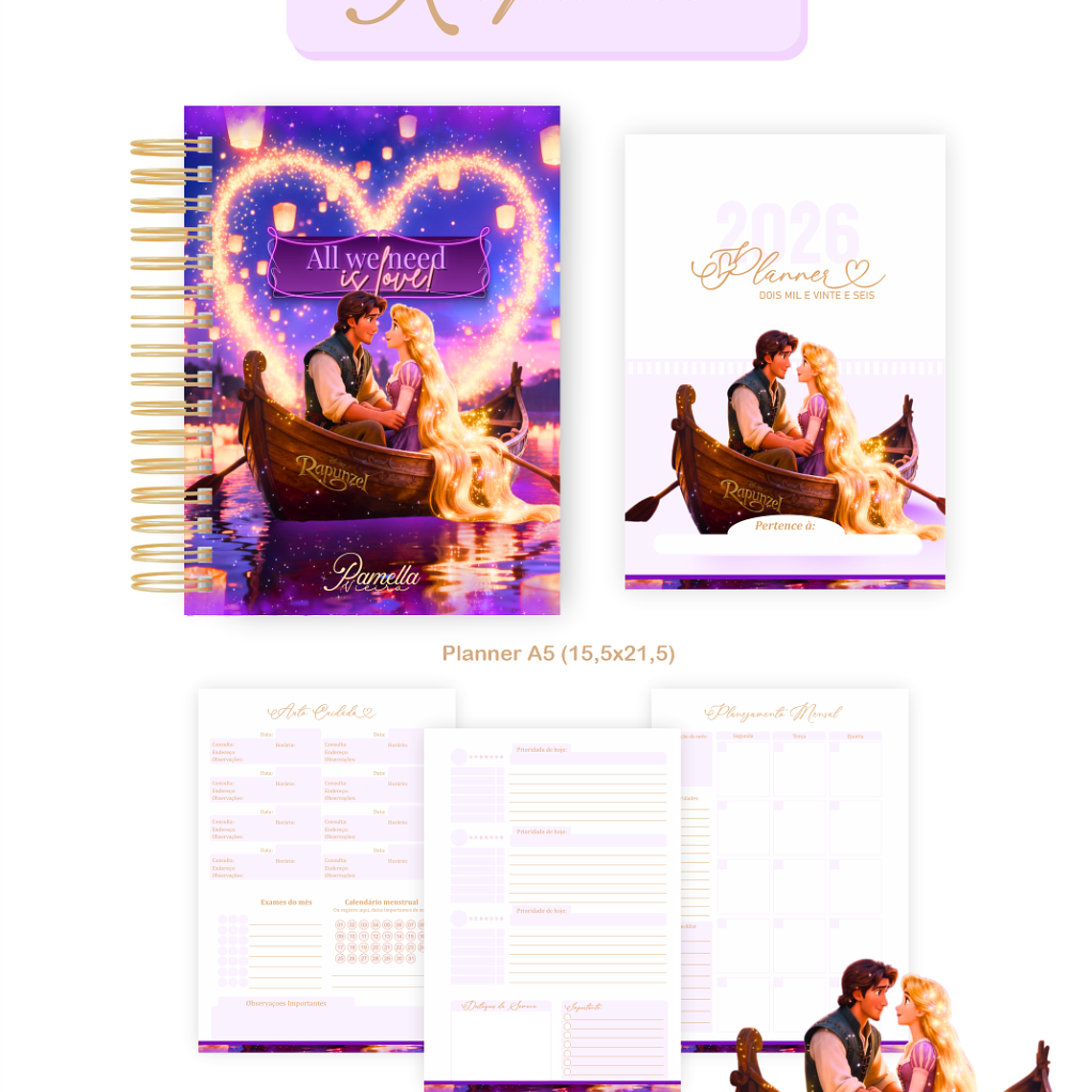 Arquivo Encadernação Coleção Rapunzel - Pamella Vieira 6