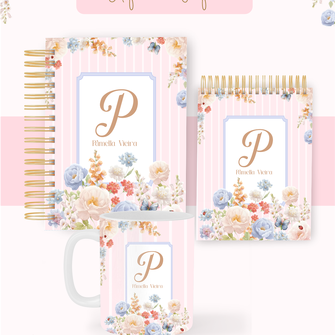 Arquivo Encadernação Coleção Alfabeto Floral Fofo 2026 - Pamella Vieira 1