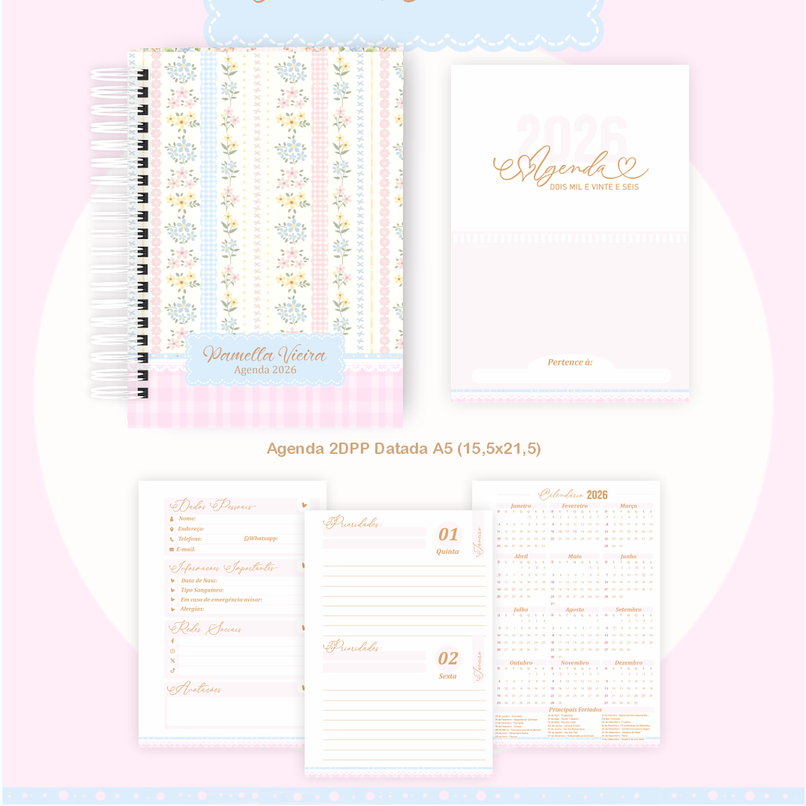 Arquivo Encadernação Coleção Floral e Delicada 2026 - Pamella Vieira 3