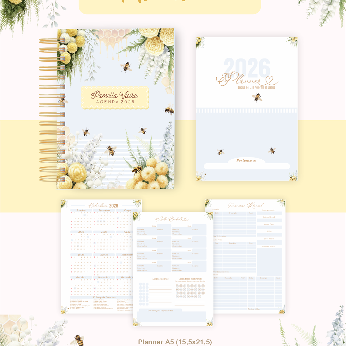 Arquivo Encadernação Coleção Abelhas 2026 - Pamella Vieira 3