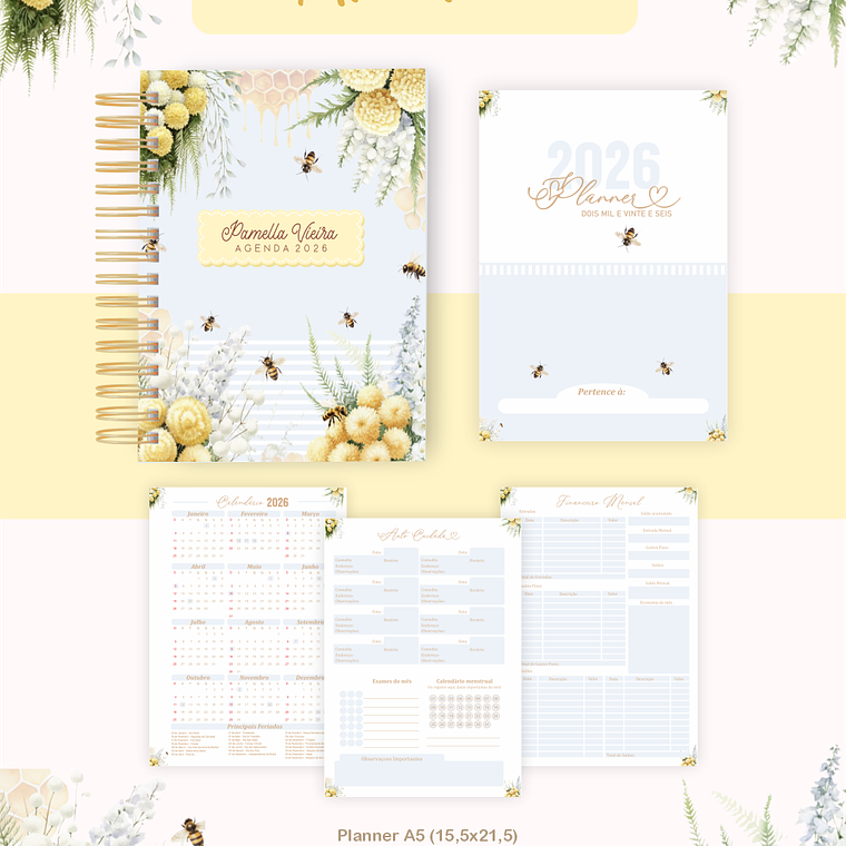 Arquivo Encadernação Coleção Abelhas 2026 - Pamella Vieira 3
