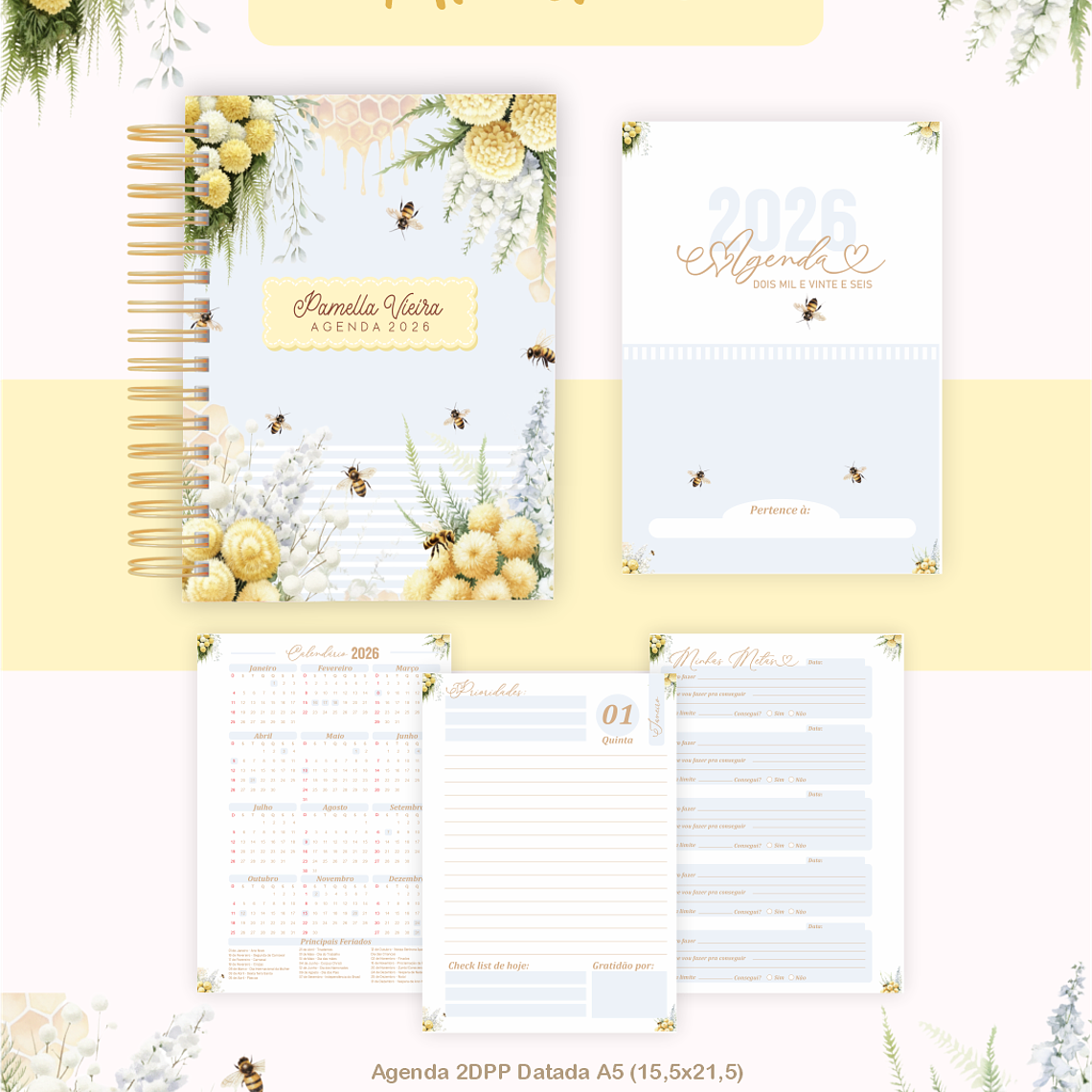 Arquivo Encadernação Coleção Abelhas 2026 - Pamella Vieira 4