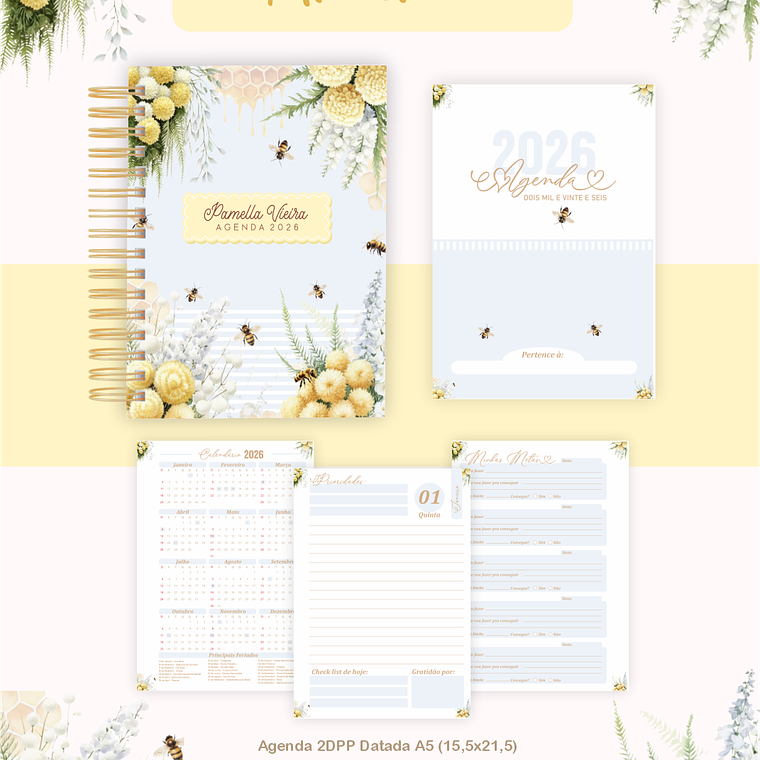 Arquivo Encadernação Coleção Abelhas 2026 - Pamella Vieira 4