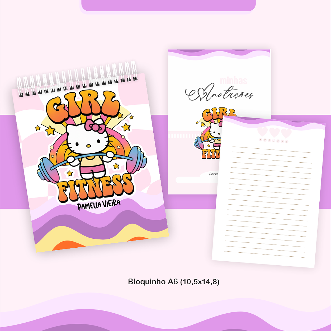 Arquivo Encadernação Coleção Hello Kitty Girl Fitness - Pamella Vieira 5