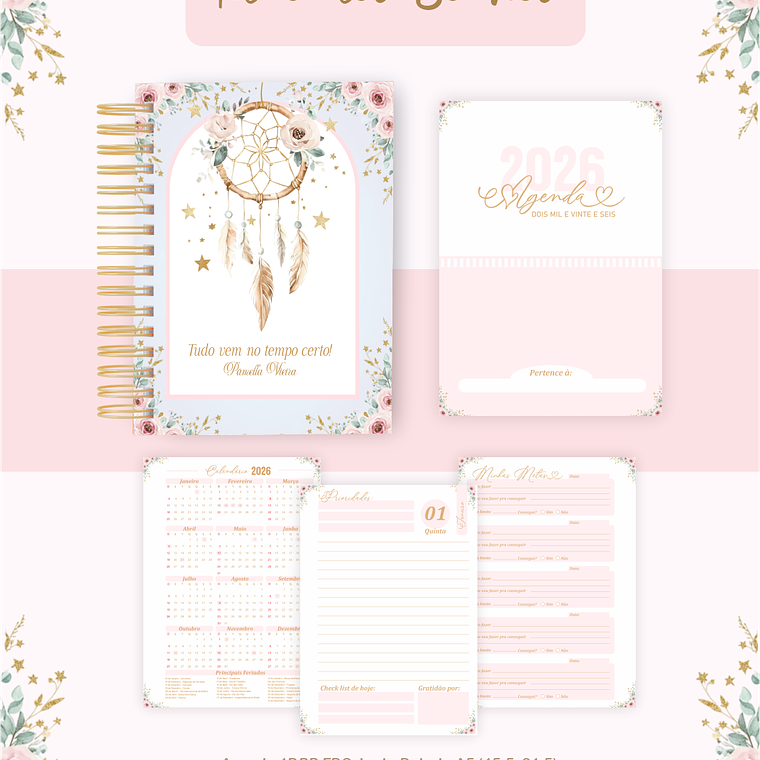 Arquivo Encadernação Coleção Filtro de Sonhos 2026 - Pamella Vieira 5