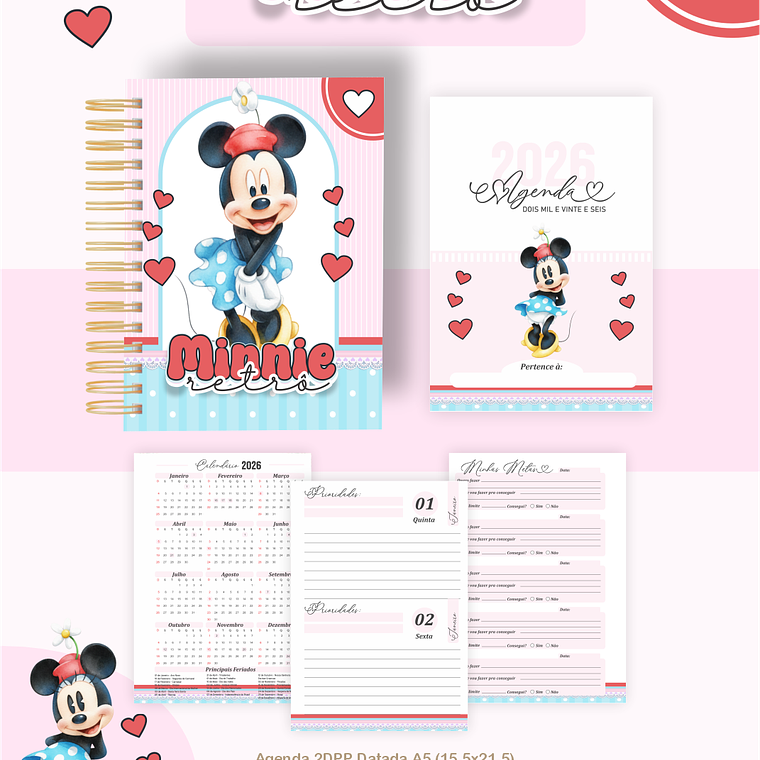 Arquivo Encadernação Coleção Minnie Retrô - Pamella Vieira 2