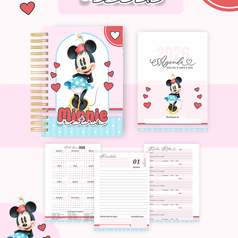 Arquivo Encadernação Coleção Minnie Retrô - Pamella Vieira 3