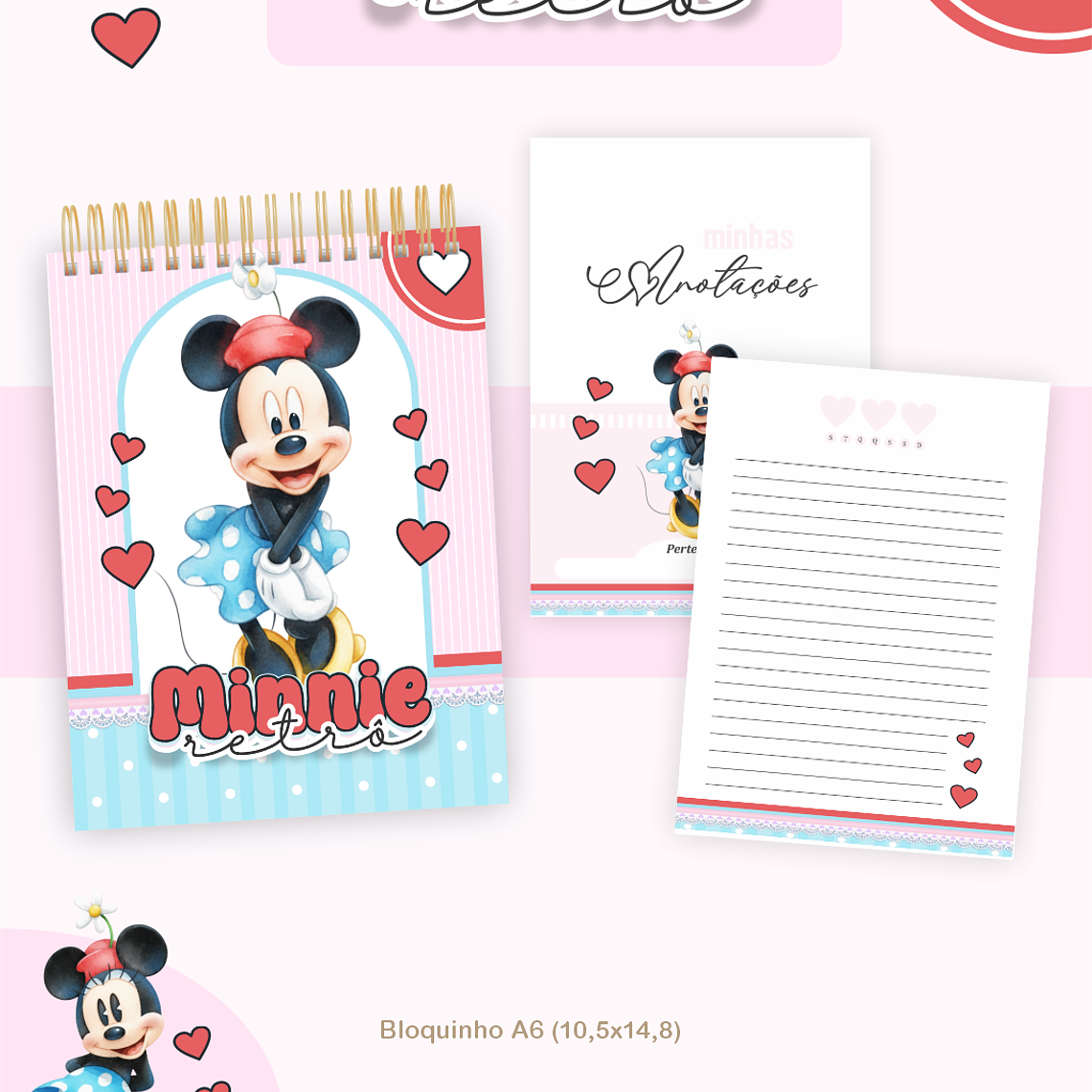 Arquivo Encadernação Coleção Minnie Retrô - Pamella Vieira 5