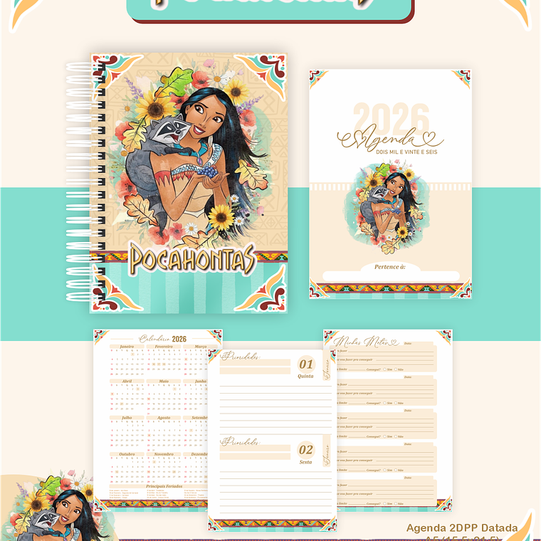 Arquivo Encadernação Coleção Pocahontas 2026 - Pamella Vieira 6