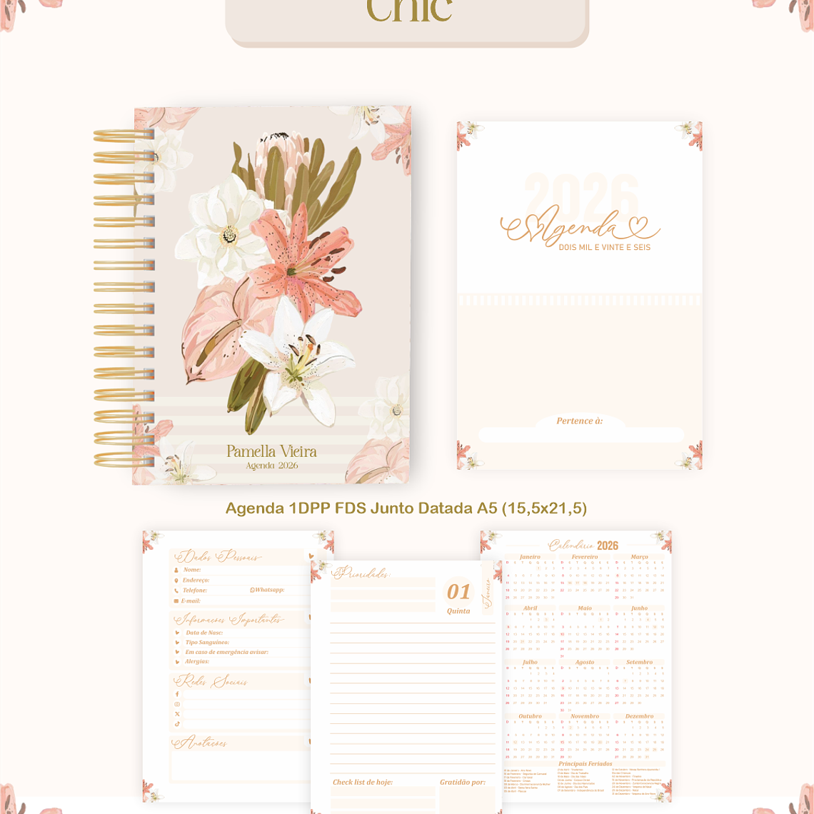 Arquivo Encadernação Coleção Lírios Chic- Pamella Vieira 5