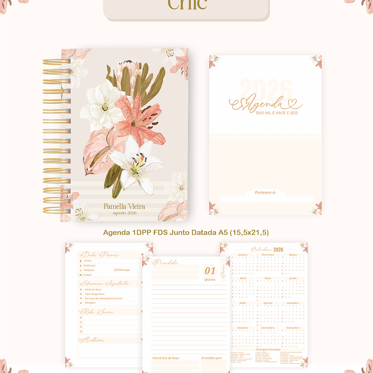 Arquivo Encadernação Coleção Lírios Chic- Pamella Vieira 5