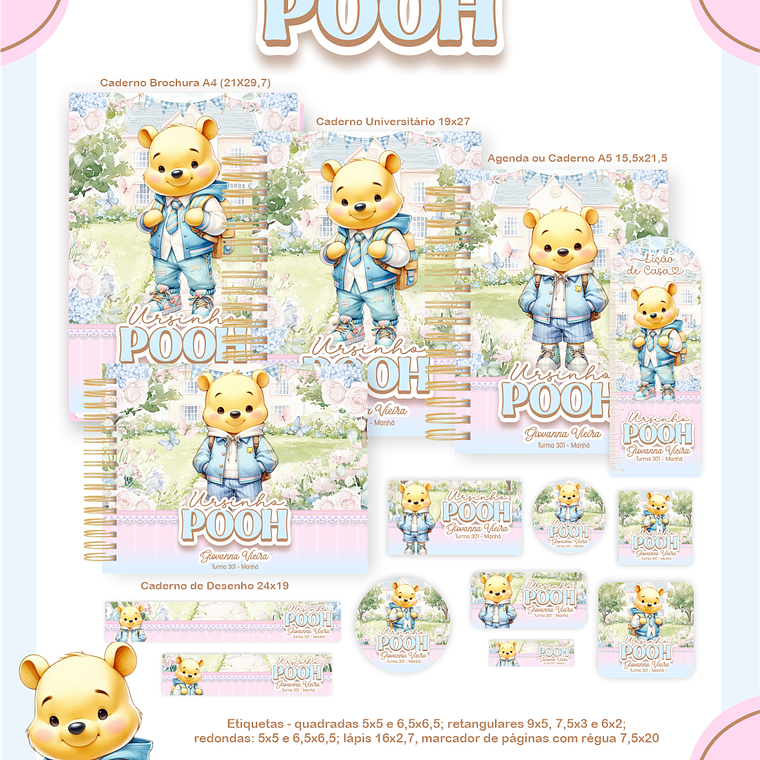 Arquivo Encadernação Escolar 2026 Ursinho Pooh 1