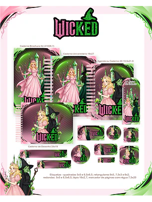 Arquivo Encadernação Escolar 2026 Wicked