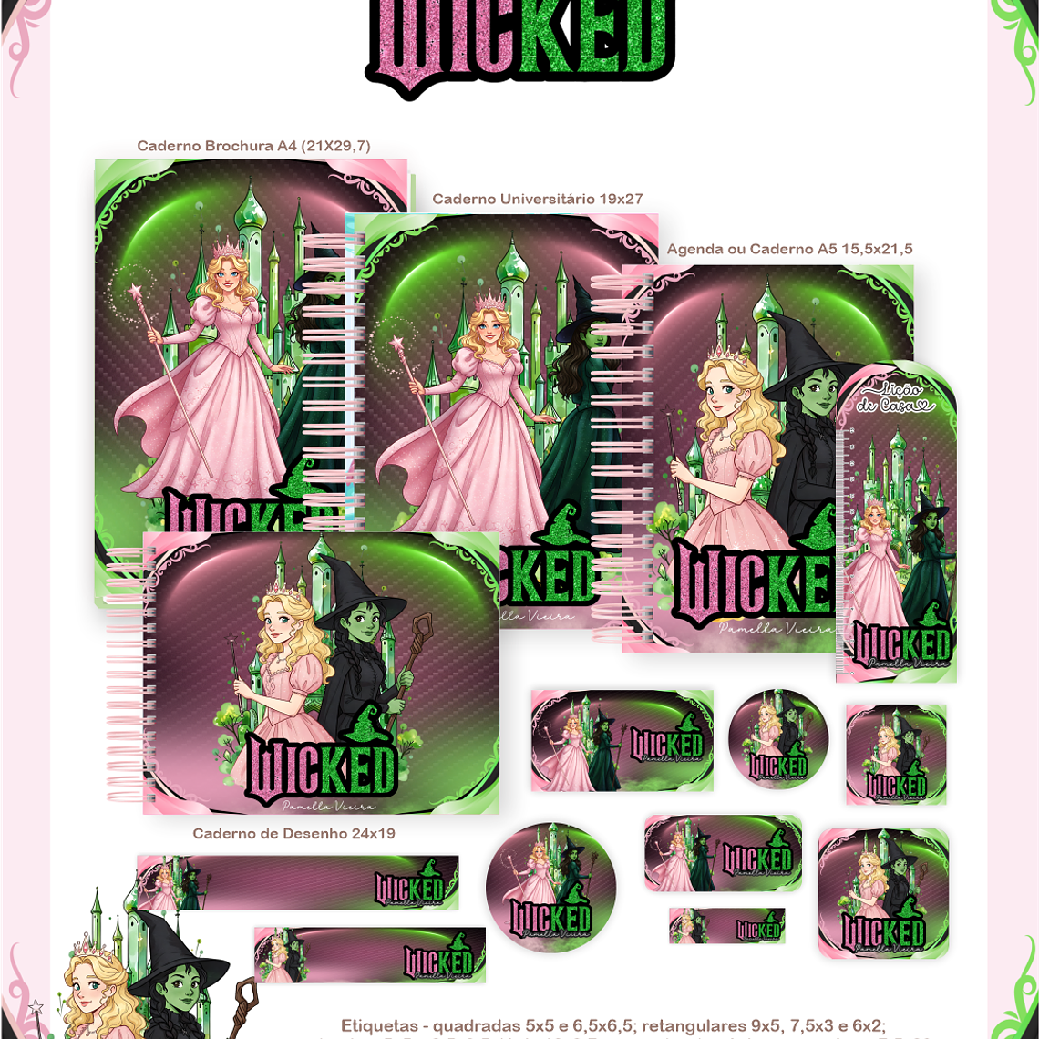 Arquivo Encadernação Escolar 2026 Wicked 1