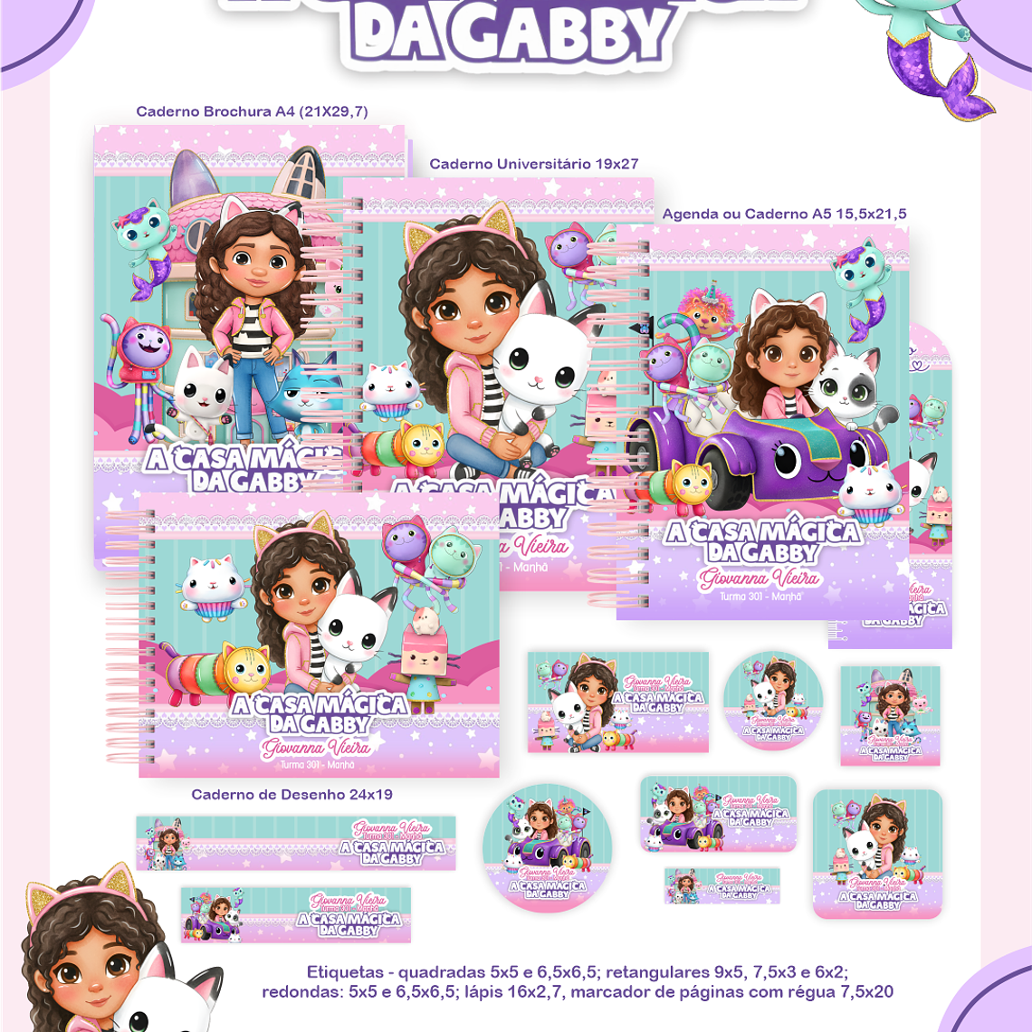 Arquivo Encadernação Escolar 2026 A Casa Mágica da Gabby 1