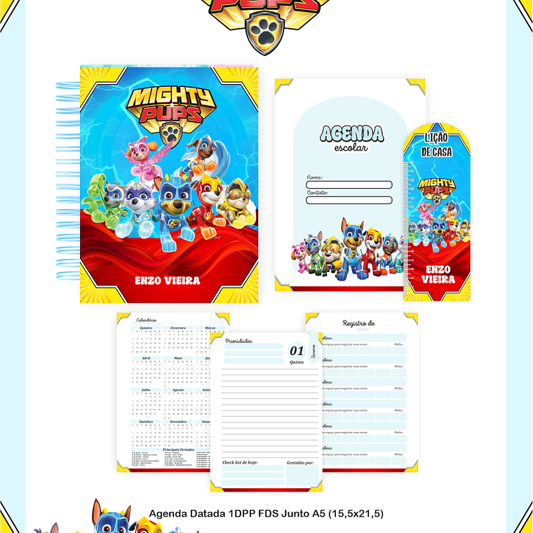 Arquivo Encadernação Escolar 2026 Patrulha Canina 2