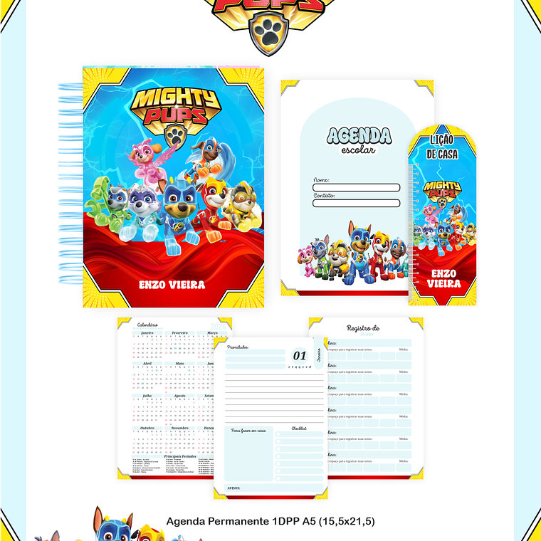 Arquivo Encadernação Escolar 2026 Patrulha Canina 3