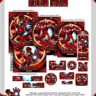 Arquivo Encadernação Escolar 2026 Homem de Ferro