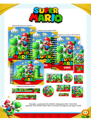 Arquivo Encadernação Escolar 2026 Super Mario