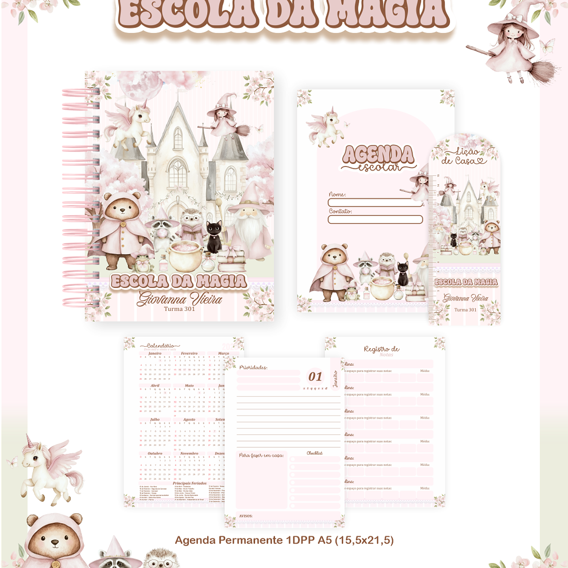 Arquivo Encadernação Escolar 2026 Escola da Magia 3