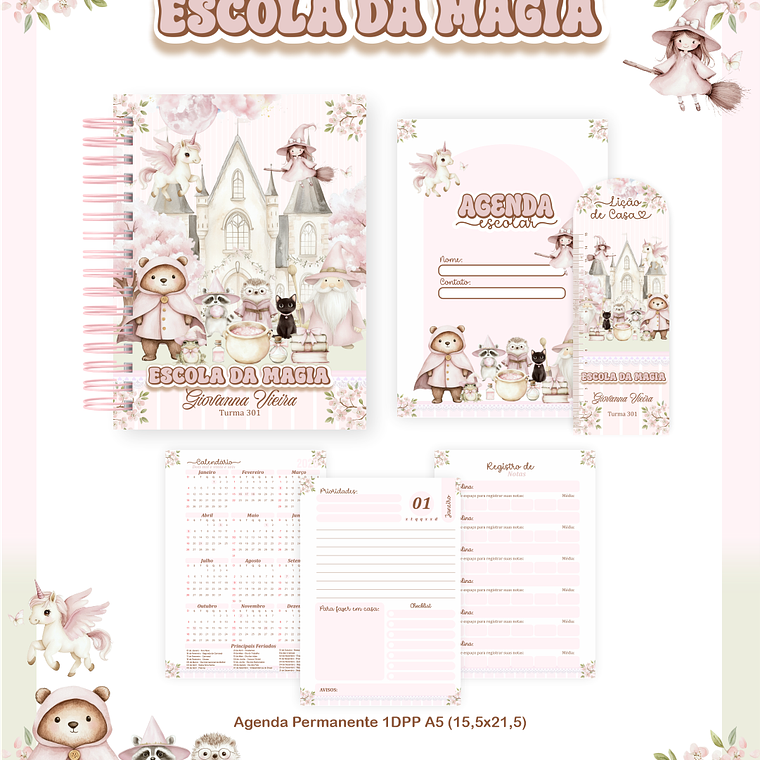 Arquivo Encadernação Escolar 2026 Escola da Magia 3