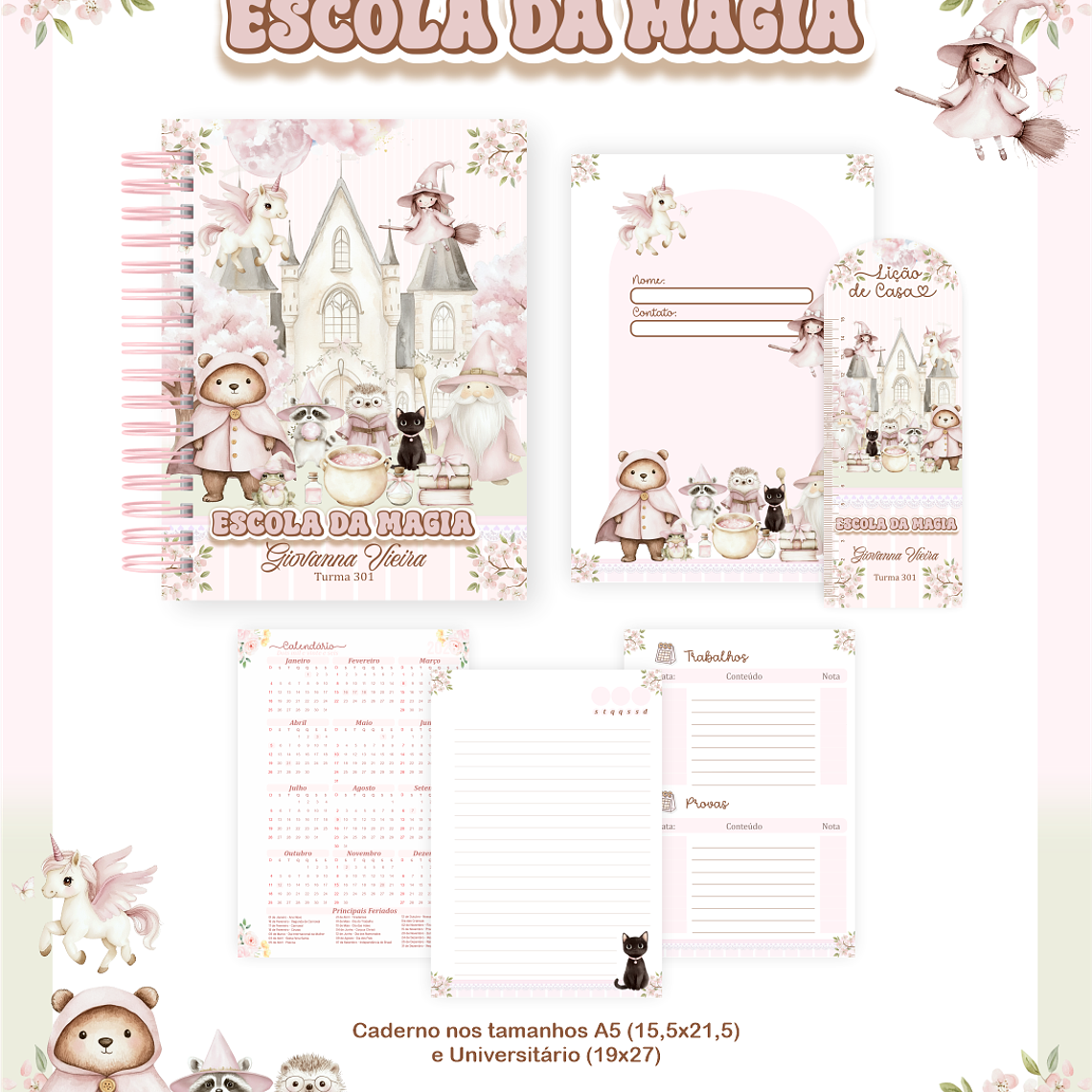 Arquivo Encadernação Escolar 2026 Escola da Magia 4