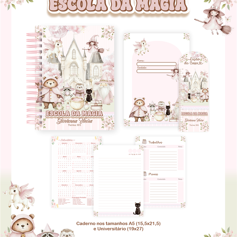 Arquivo Encadernação Escolar 2026 Escola da Magia 4