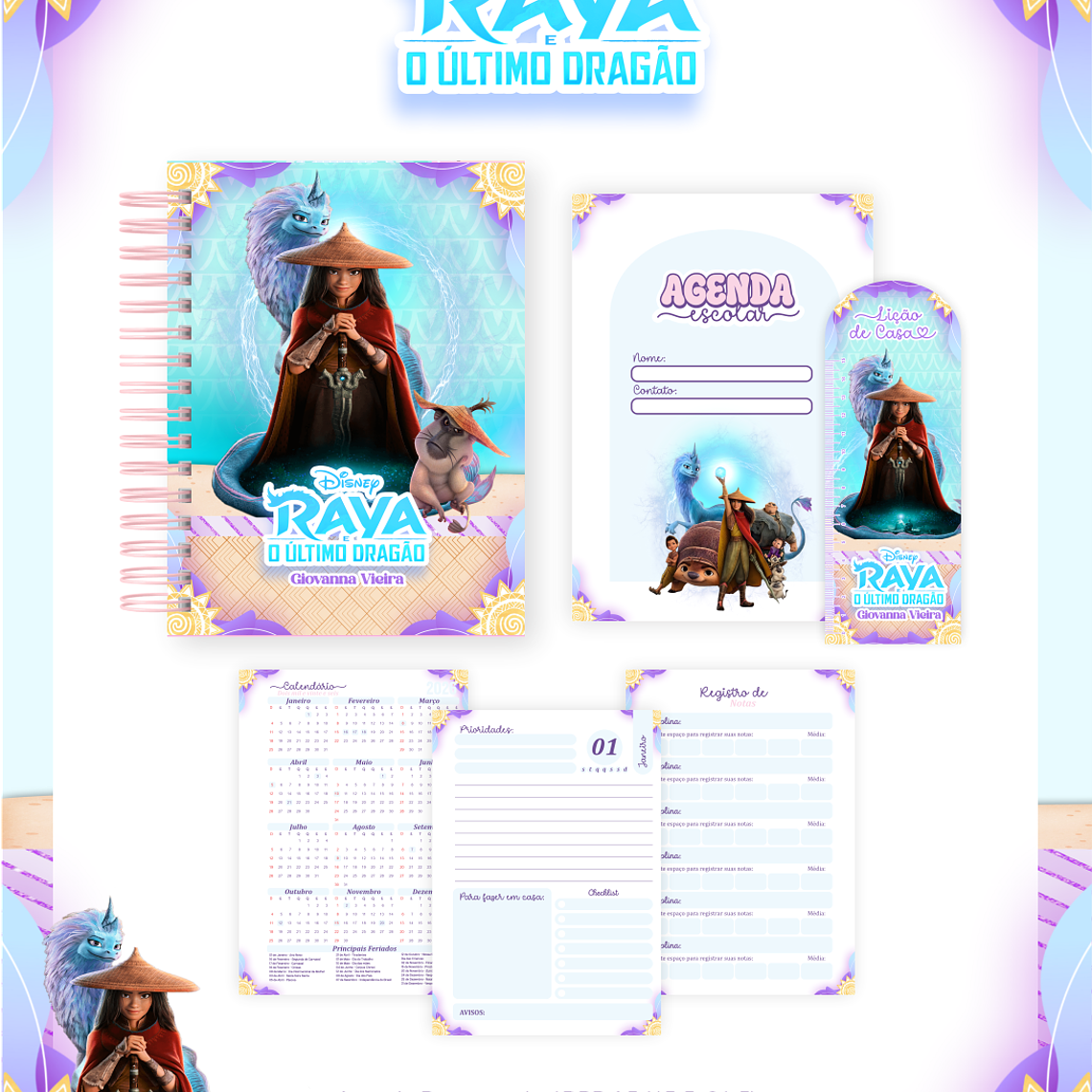 Arquivo Encadernação Escolar 2026 Raya 5