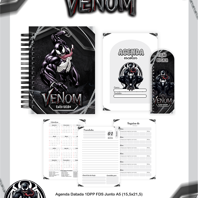Arquivo Encadernação Escolar 2026 Venom 4