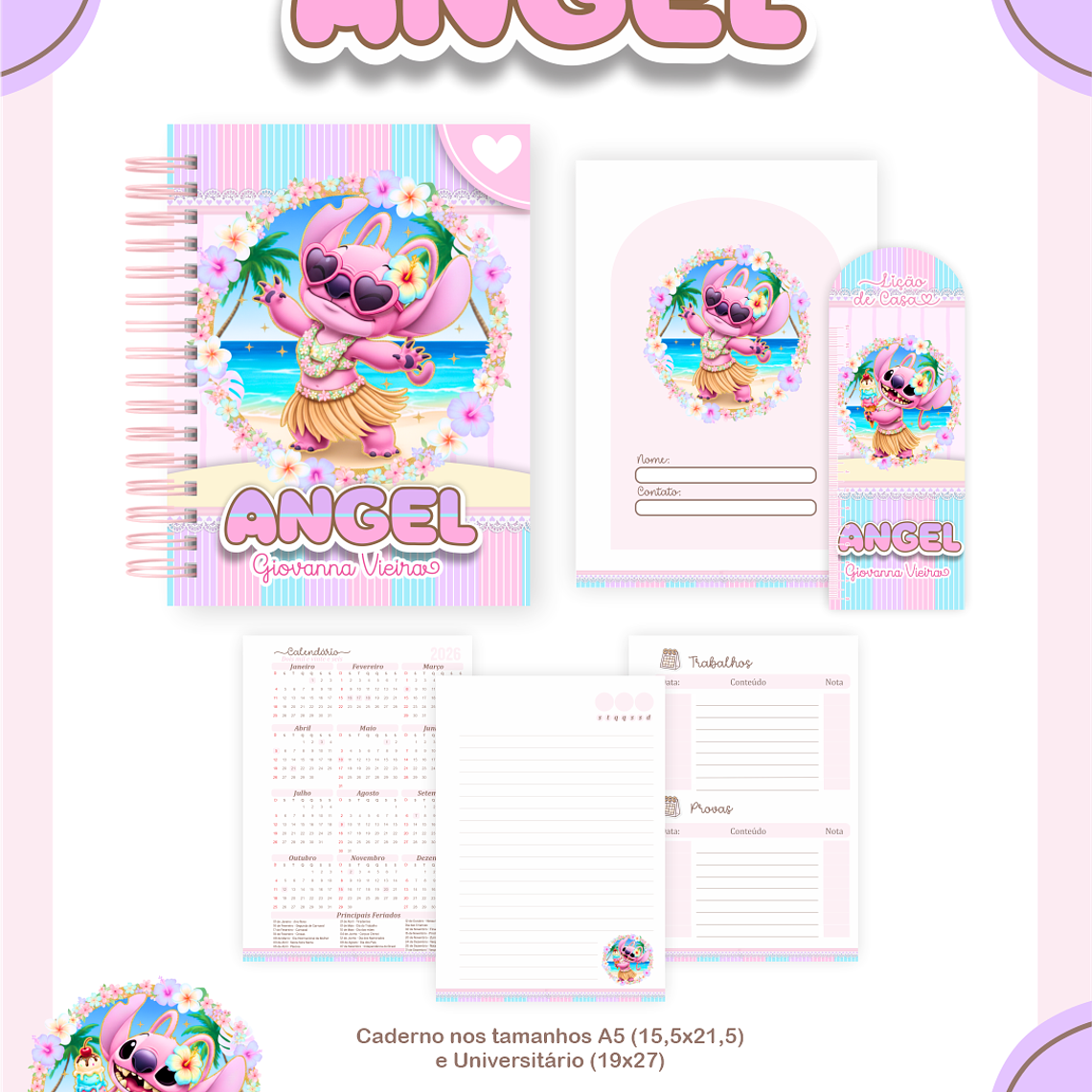 Arquivo Encadernação Escolar 2026 Angel 4