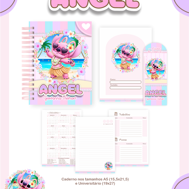 Arquivo Encadernação Escolar 2026 Angel 4