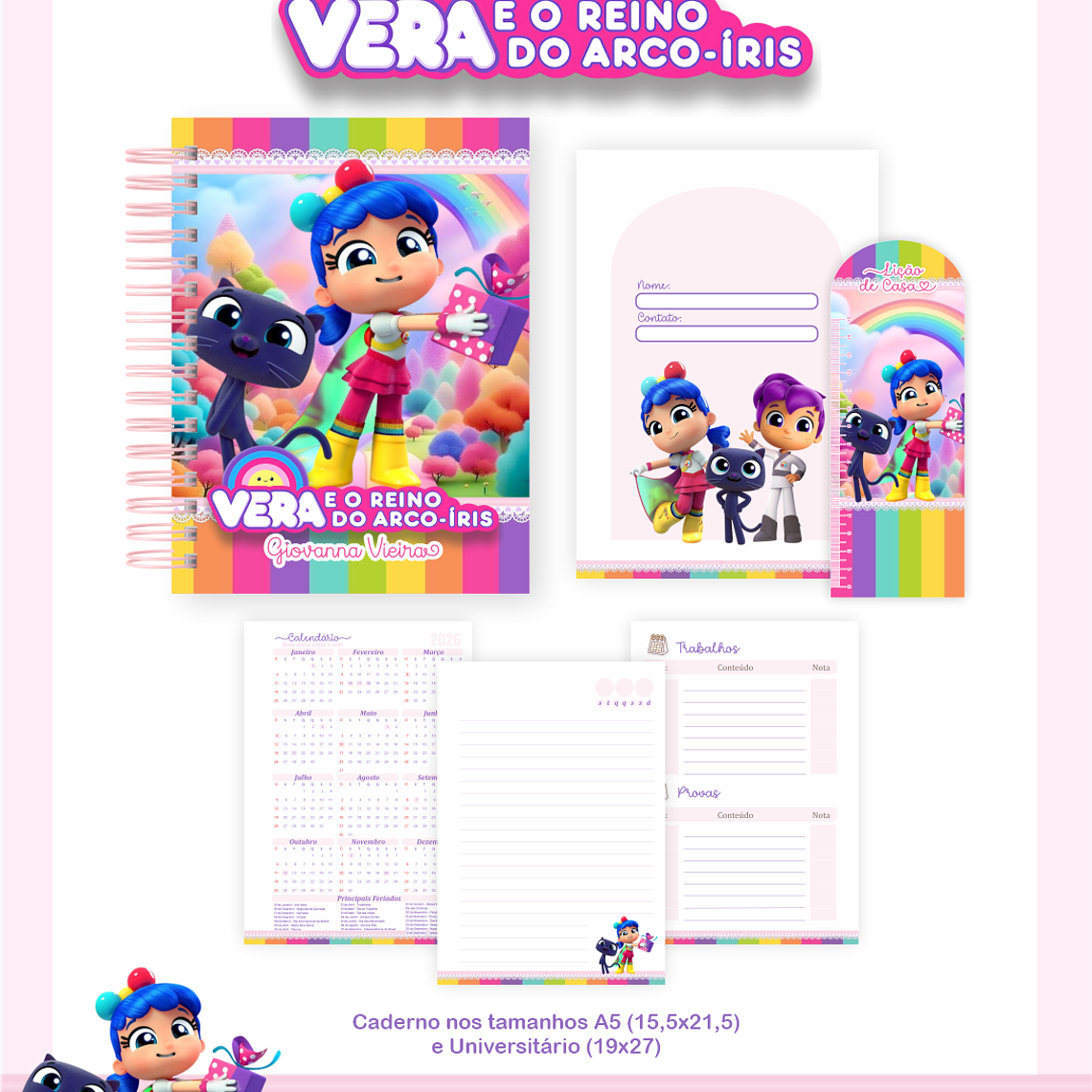 Arquivo Encadernação Escolar 2026 Vera e o Reino do Arco-íris 4