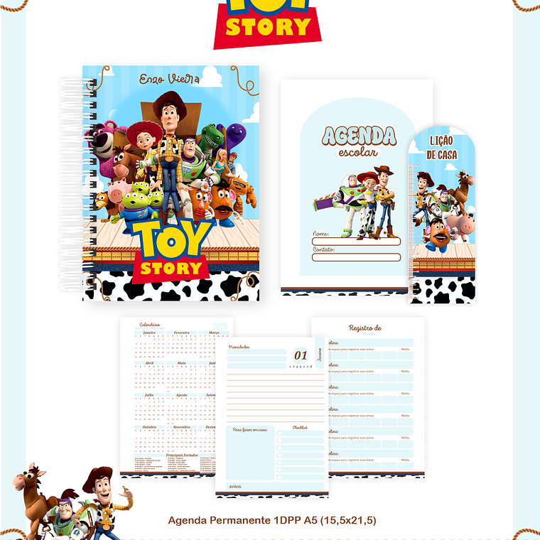 Arquivo Encadernação Escolar 2026 Toy Story 5