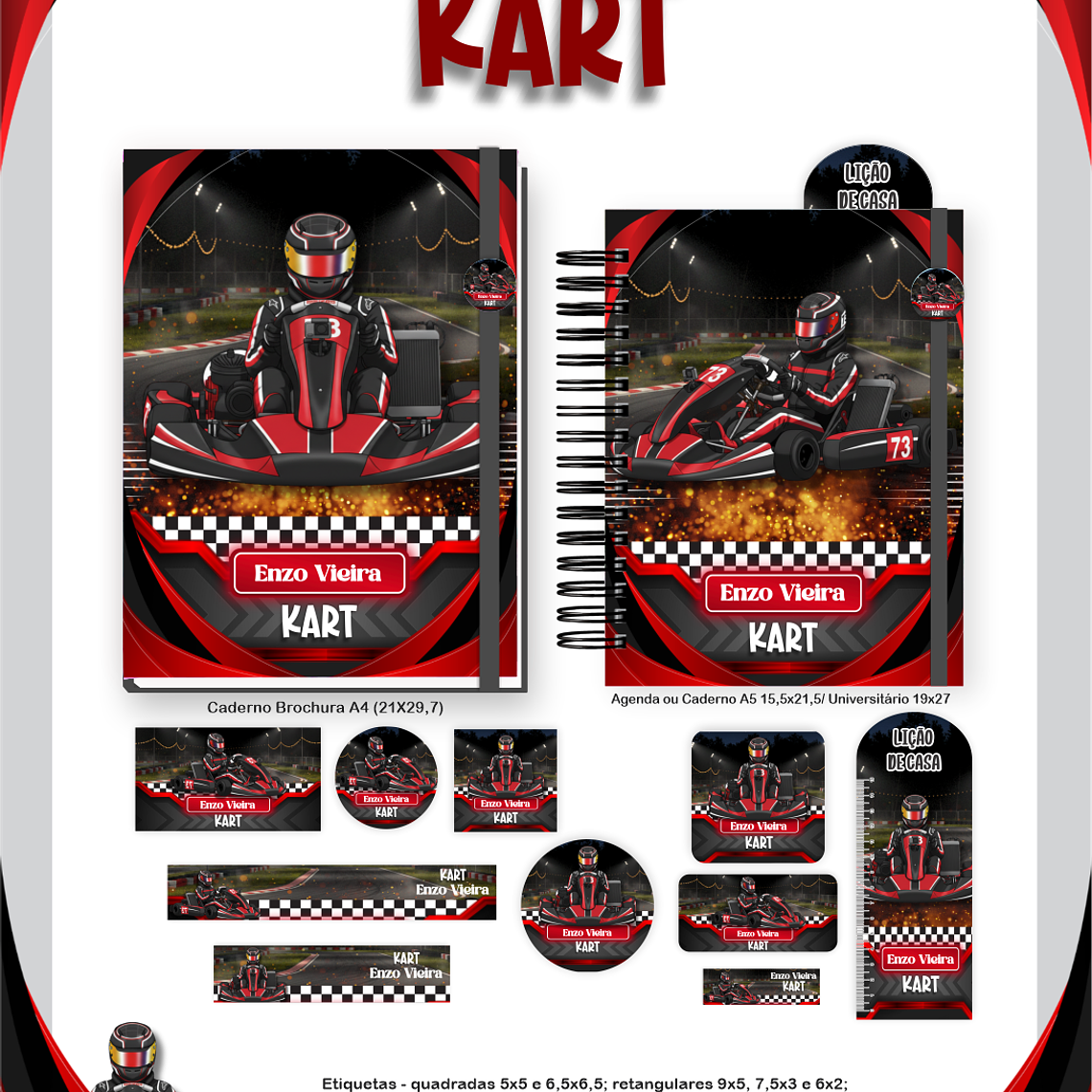 Arquivo Encadernação Escolar 2026 Kart 2