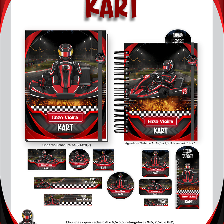 Arquivo Encadernação Escolar 2026 Kart 2