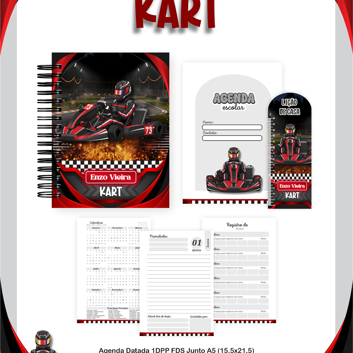 Arquivo Encadernação Escolar 2026 Kart 3