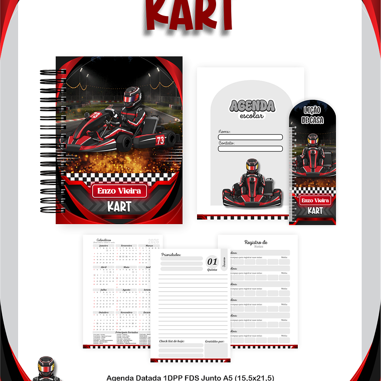 Arquivo Encadernação Escolar 2026 Kart 3