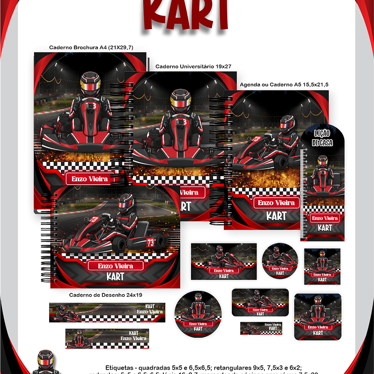 Arquivo Encadernação Escolar 2026 Kart 1