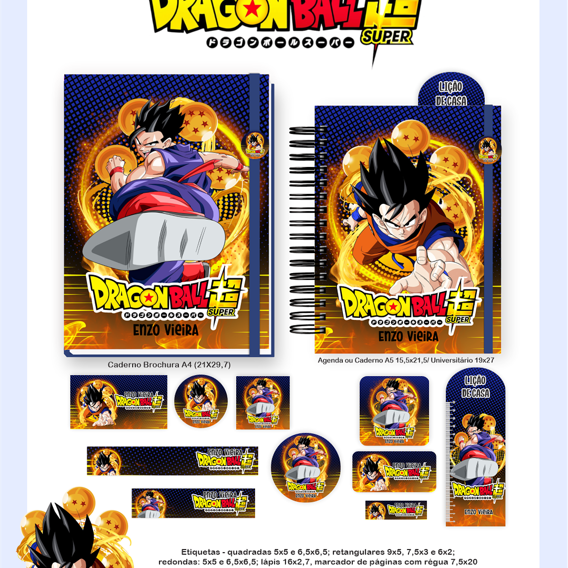 Arquivo Encadernação Escolar 2026 Dragon Ball Z 1