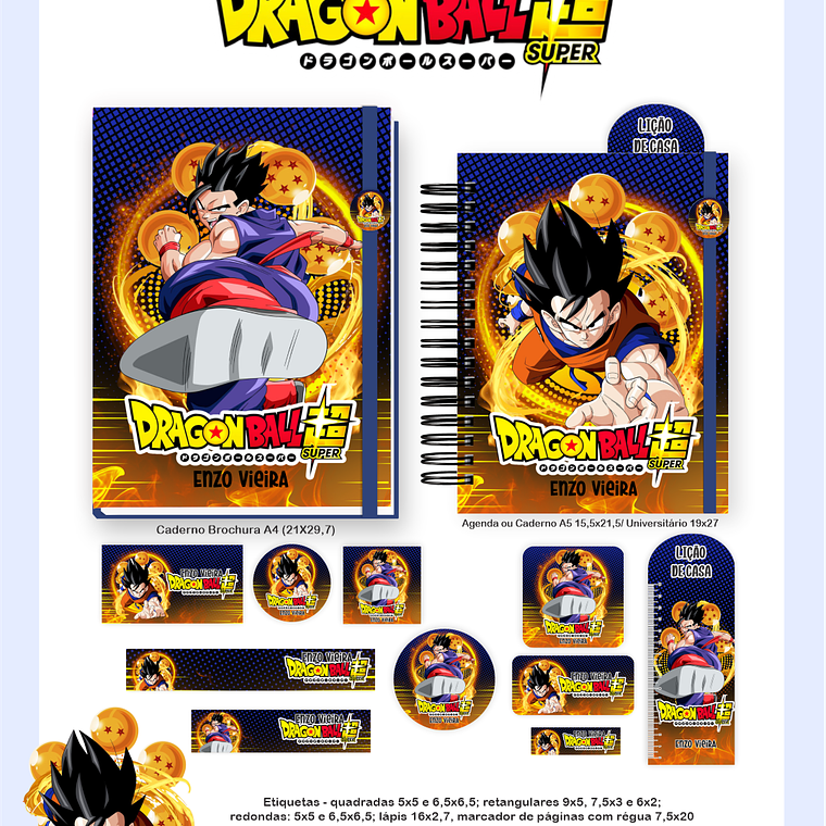 Arquivo Encadernação Escolar 2026 Dragon Ball Z 1
