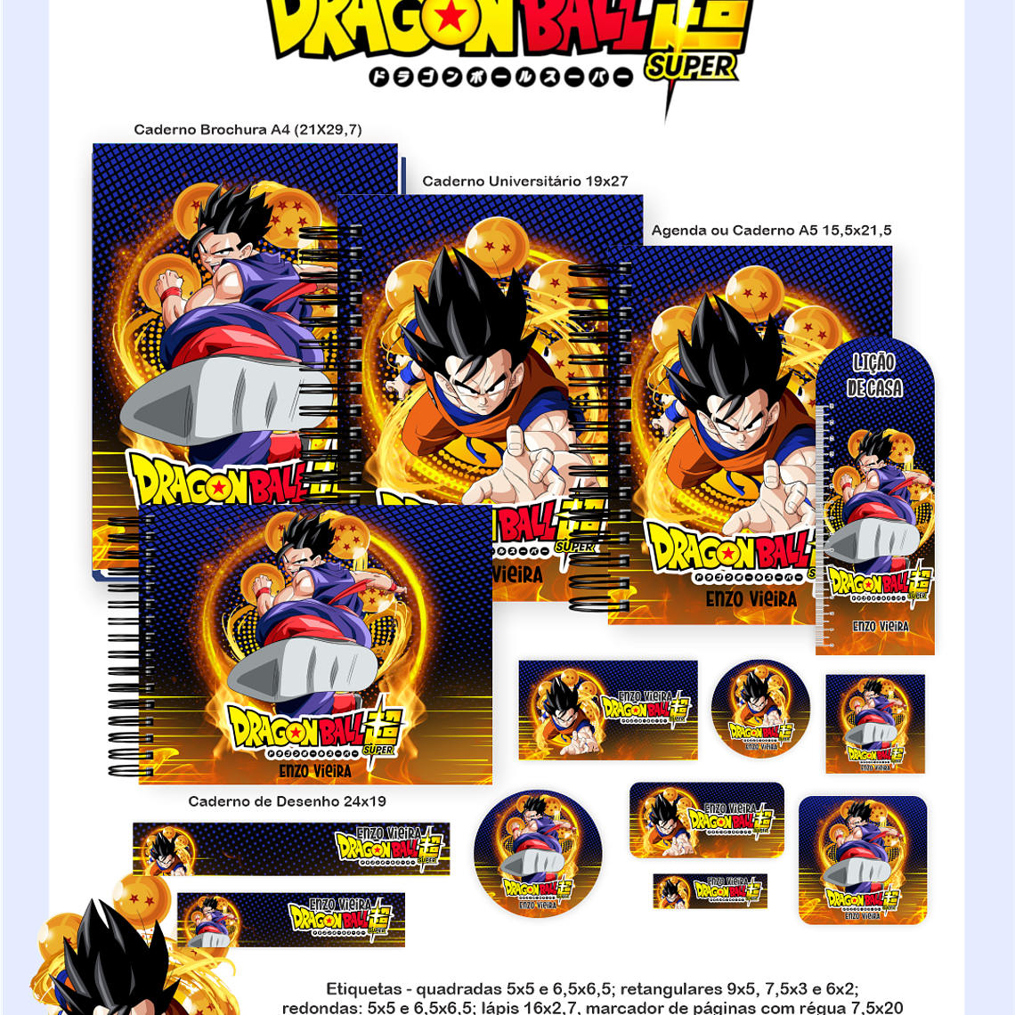 Arquivo Encadernação Escolar 2026 Dragon Ball Z 5