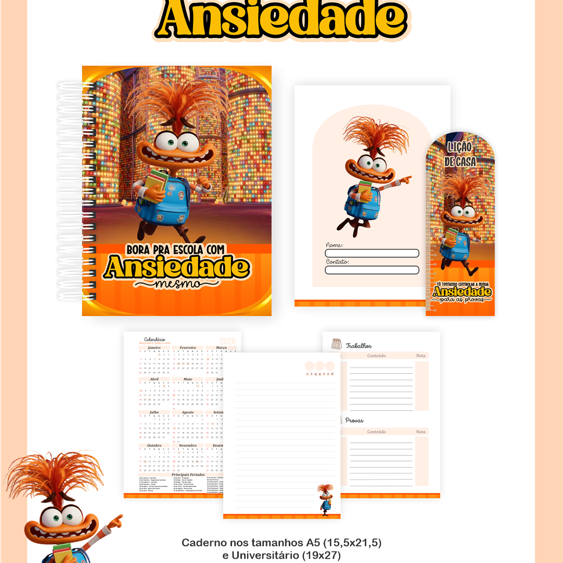 Arquivo Encadernação Escolar 2026 Ansiedade 5