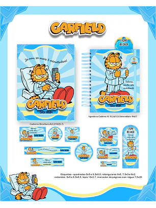 Arquivo Encadernação Escolar 2026 Garfield 
