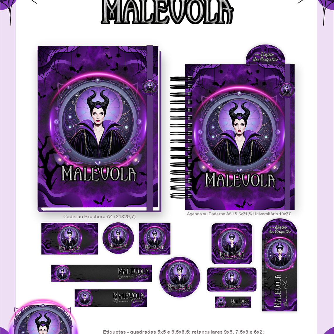 Arquivo Encadernação Escolar 2026 Malévola 2