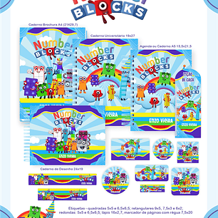 Arquivo Encadernação Escolar 2026 Number Blocks