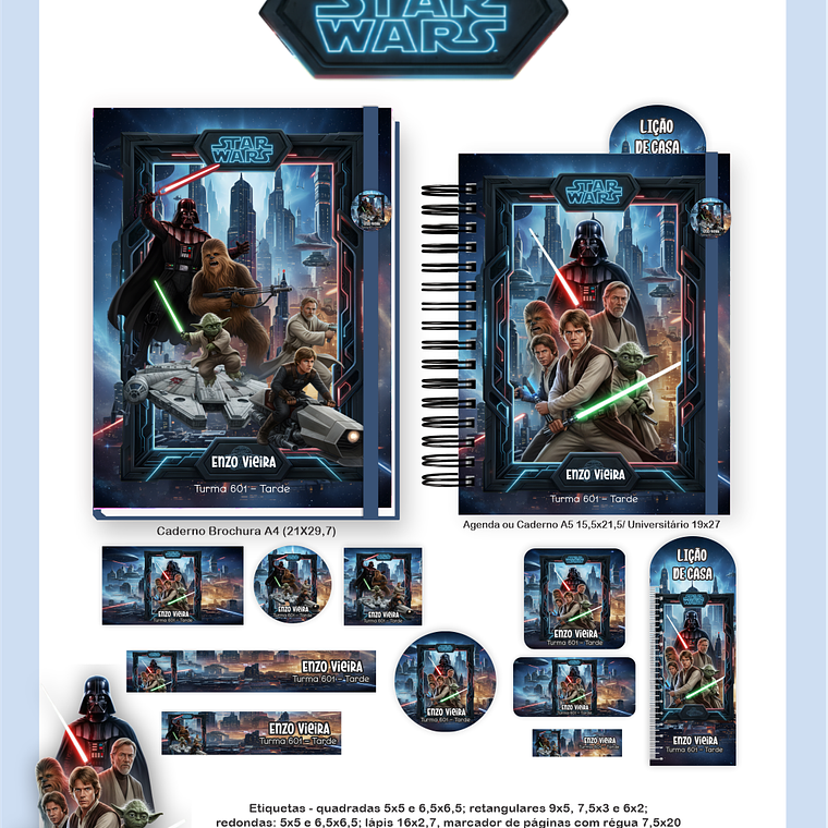 Arquivo Encadernação Escolar 2026 Star Wars 2
