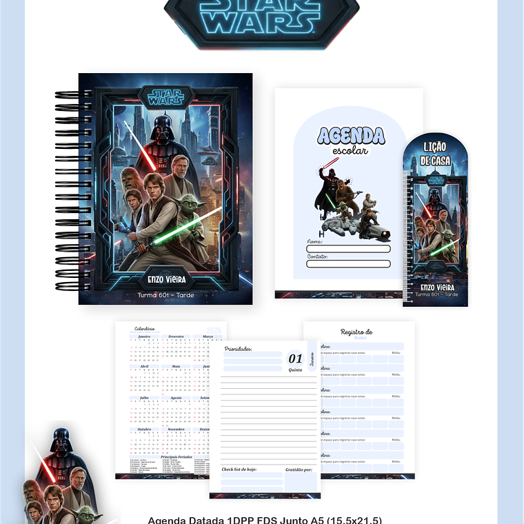 Arquivo Encadernação Escolar 2026 Star Wars 4