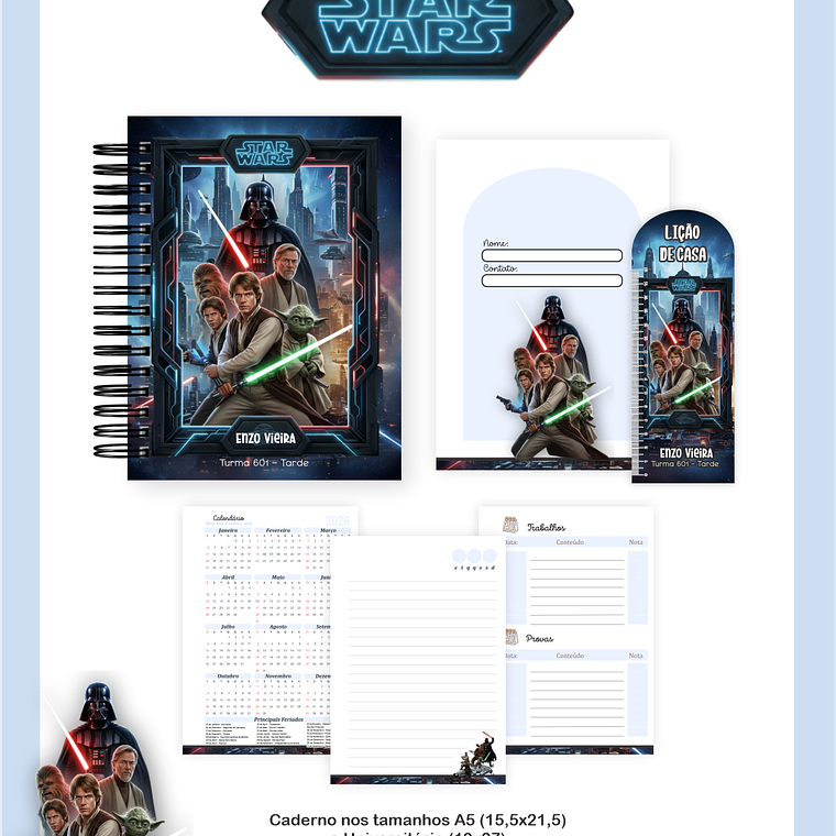 Arquivo Encadernação Escolar 2026 Star Wars 5