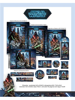 Arquivo Encadernação Escolar 2026 Star Wars