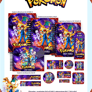 Arquivo Encadernação Escolar 2026 Pokémon